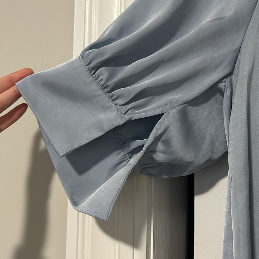 Light Blue Blouse - Picture 3 of 4
